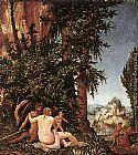 Denys van Alsloot Landscape With Satyr Family painting